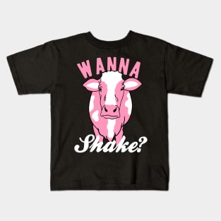 Strawberry Cow - Wanna Shake Kids T-Shirt